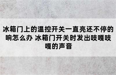 冰箱门上的温控开关一直亮还不停的响怎么办 冰箱门开关时发出吱嘎吱嘎的声音